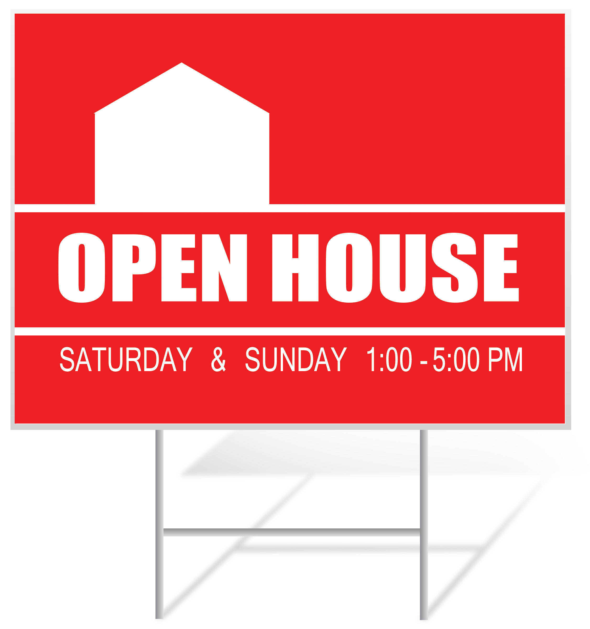 Open House Lawn Sign Example | LawnSigns.com